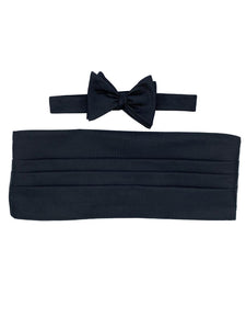 Solid Silk Bow Tie & Cummerbund Sets