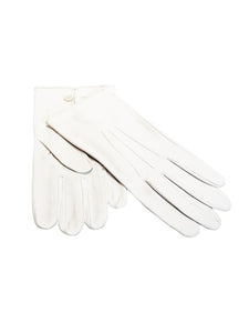 White Leather Formal Gloves